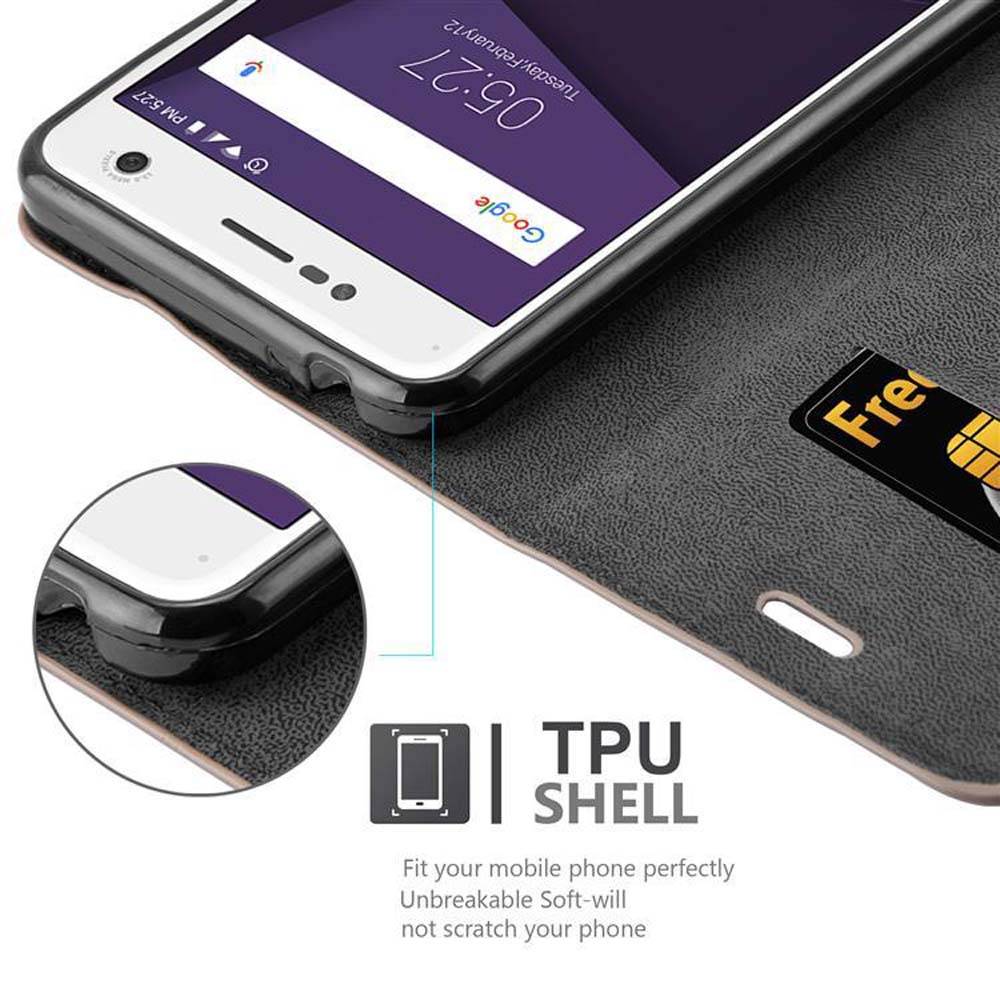 Cadorabo Hülle für ZTE Blade V8 Schutz Hülle in Braun Handyhülle Etui Case Cover Magnetverschluss