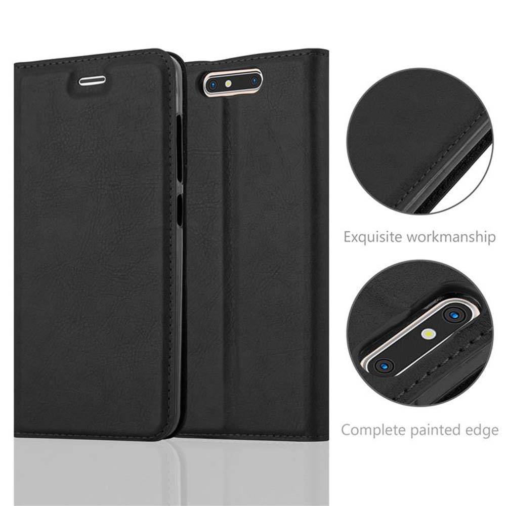 Cadorabo Hülle für ZTE Blade V8 Schutz Hülle in Schwarz Handyhülle Etui Case Cover Magnetverschluss
