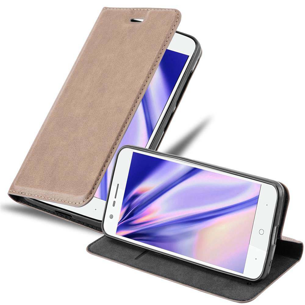 Cadorabo Hülle für ZTE Blade V8 MINI Schutz Hülle in Braun Handyhülle Etui Case Cover Magnetverschluss
