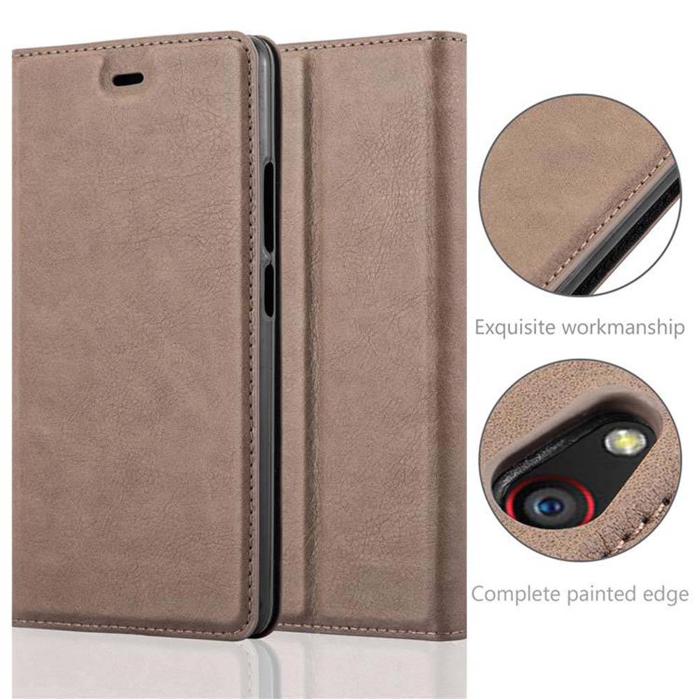 Cadorabo Hülle für ZTE Nubia Z9 MAX Schutz Hülle in Braun Handyhülle Etui Case Cover Magnetverschluss
