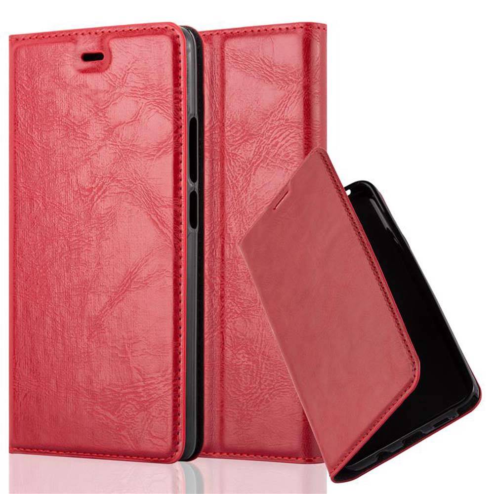 Cadorabo Hülle für ZTE Nubia Z9 MAX Schutz Hülle in Rot Handyhülle Etui Case Cover Magnetverschluss