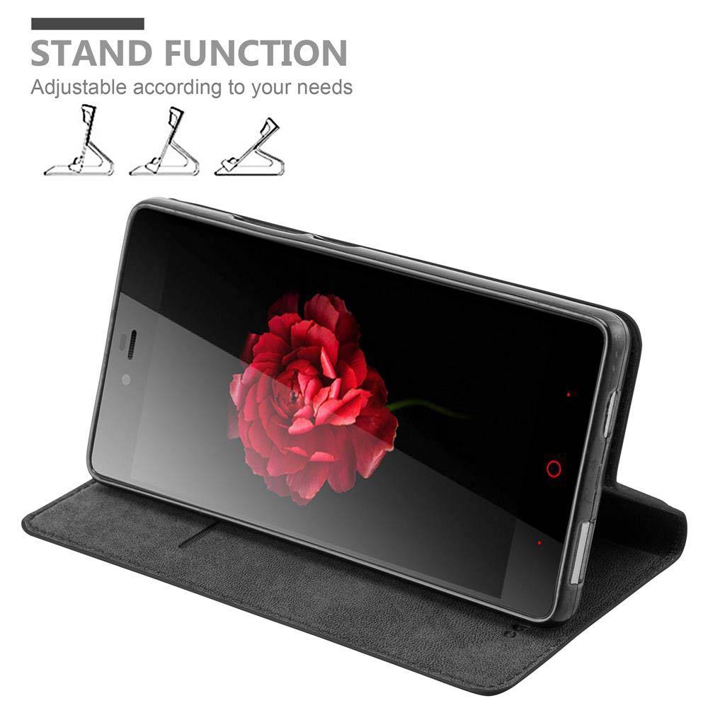 Cadorabo Hülle für ZTE Nubia Z9 MAX Schutz Hülle in Schwarz Handyhülle Etui Case Cover Magnetverschluss