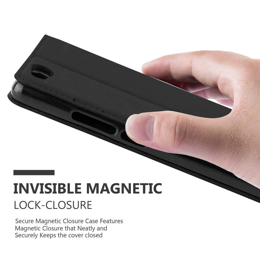Cadorabo Hülle für ZTE Nubia Z9 MAX Schutz Hülle in Schwarz Handyhülle Etui Case Cover Magnetverschluss