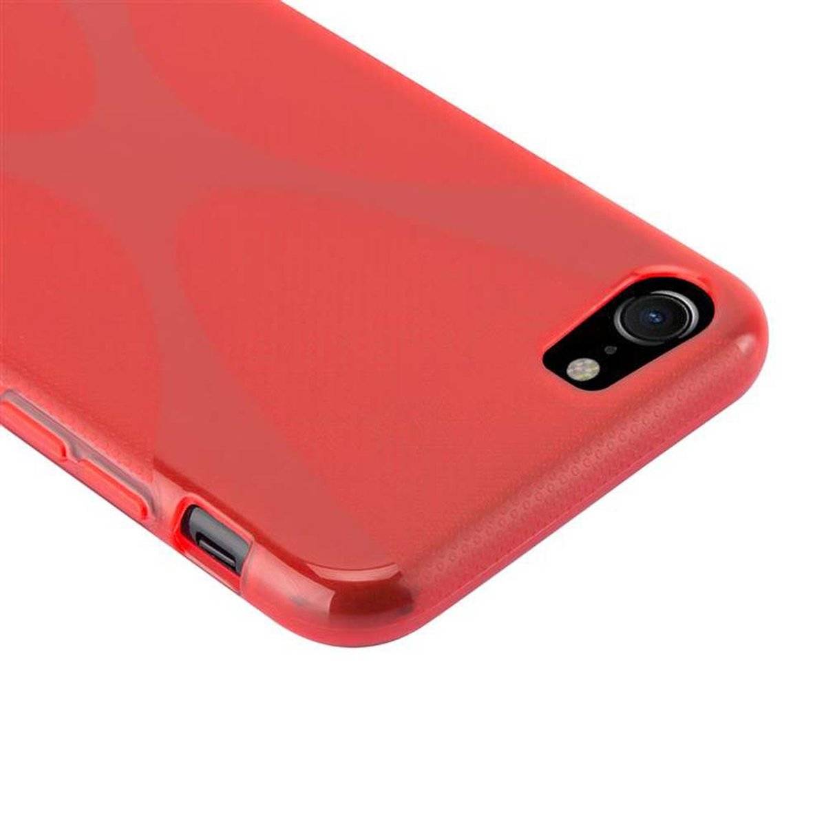 Flexible TPU Silikon Handy Schutzhülle - Hülle - ultra slim, inferno rot, für Apple iPhone 7 / 7S / 8 / SE 2020