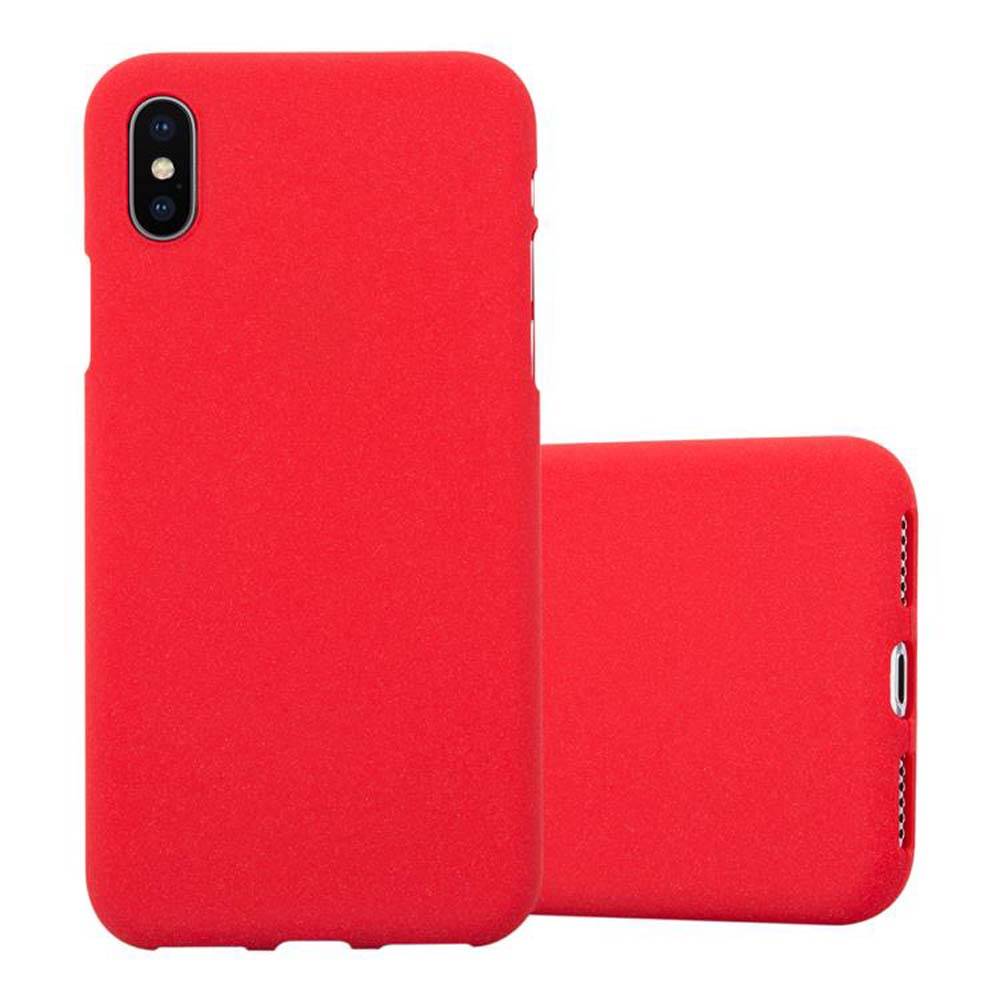 Cadorabo Schutzhülle für Apple iPhone X / XS Hülle in Rot Handyhülle TPU Etui Cover Case