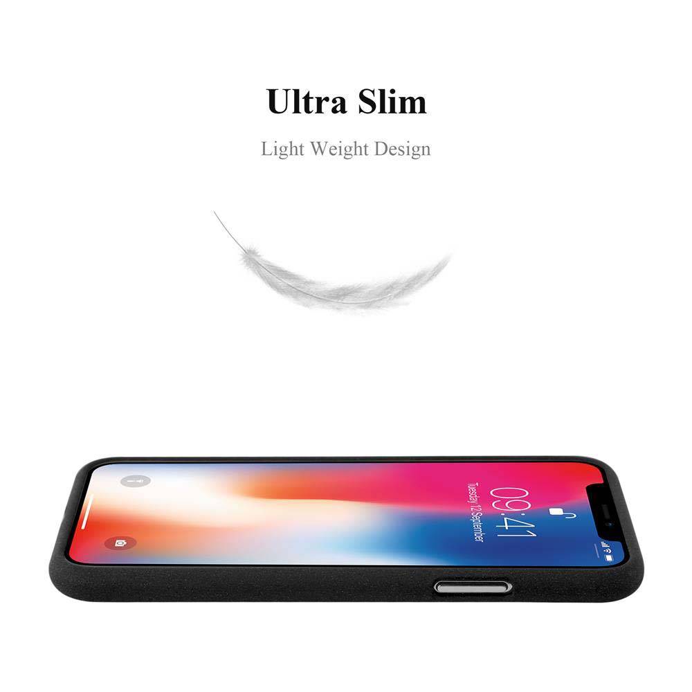 Cadorabo Schutzhülle für Apple iPhone X / XS Hülle in Schwarz Handyhülle TPU Etui Cover Case