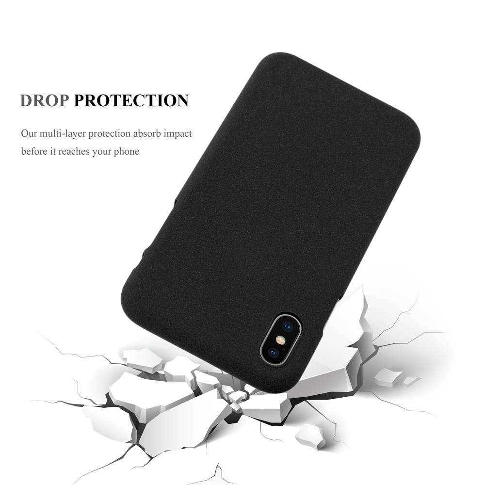 Cadorabo Schutzhülle für Apple iPhone X / XS Hülle in Schwarz Handyhülle TPU Etui Cover Case