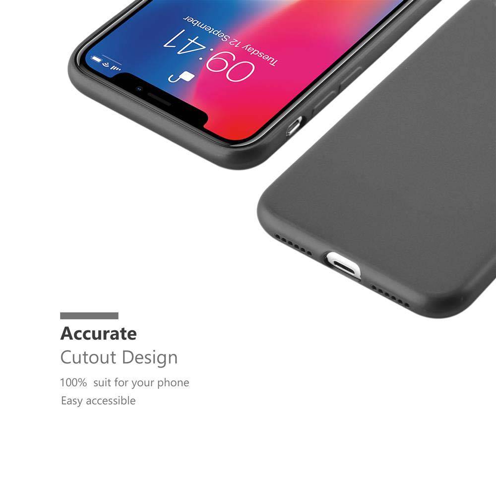 Cadorabo Schutzhülle für Apple iPhone X / XS Hülle in Grau Handyhülle TPU Silikon Etui Cover Case