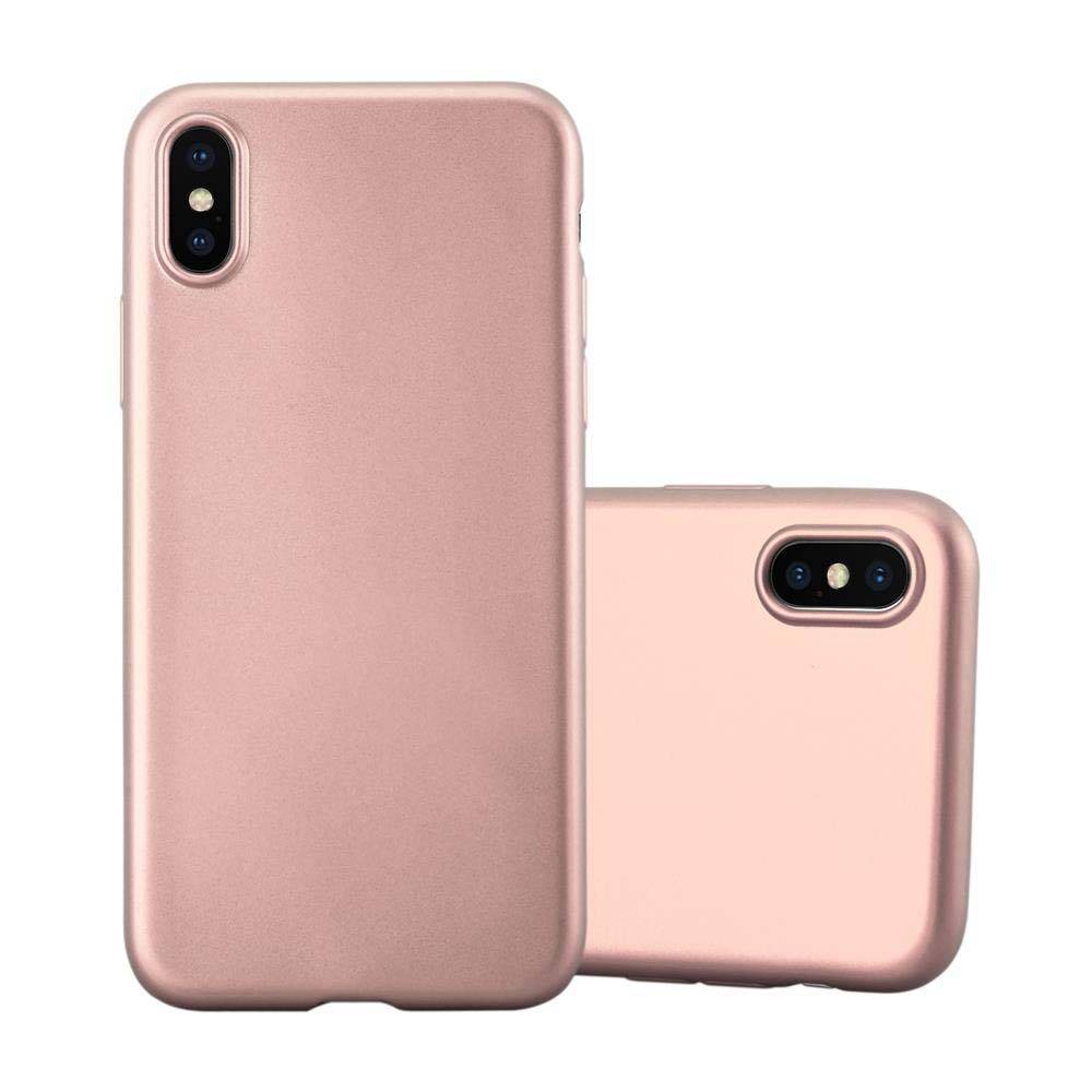Cadorabo Schutzhülle für Apple iPhone X / XS Hülle in Rosa Handyhülle TPU Silikon Etui Cover Case