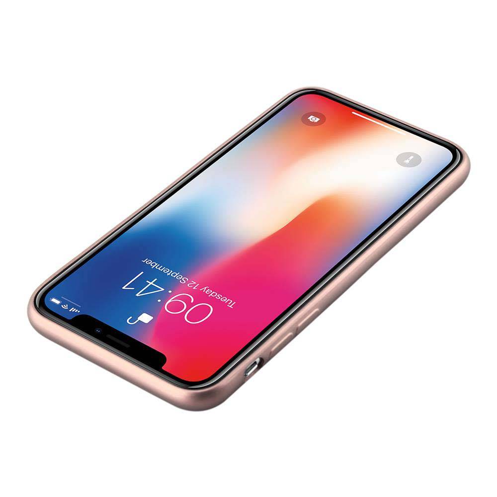 Cadorabo Schutzhülle für Apple iPhone X / XS Hülle in Rosa Handyhülle TPU Silikon Etui Cover Case