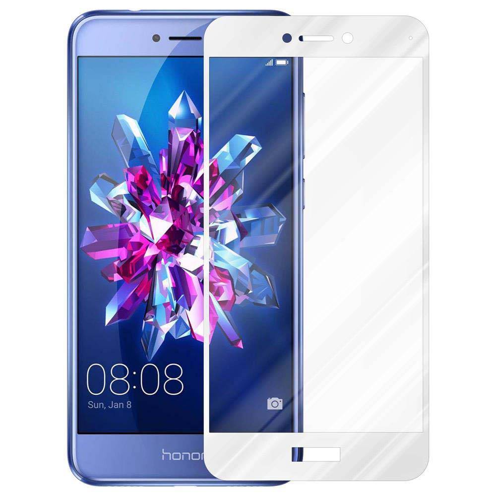 Cadorabo Panzerfolie für Honor 8 LITE Schutzfolie in Weiß Vollbild Folie Tempered Display Schutzglas