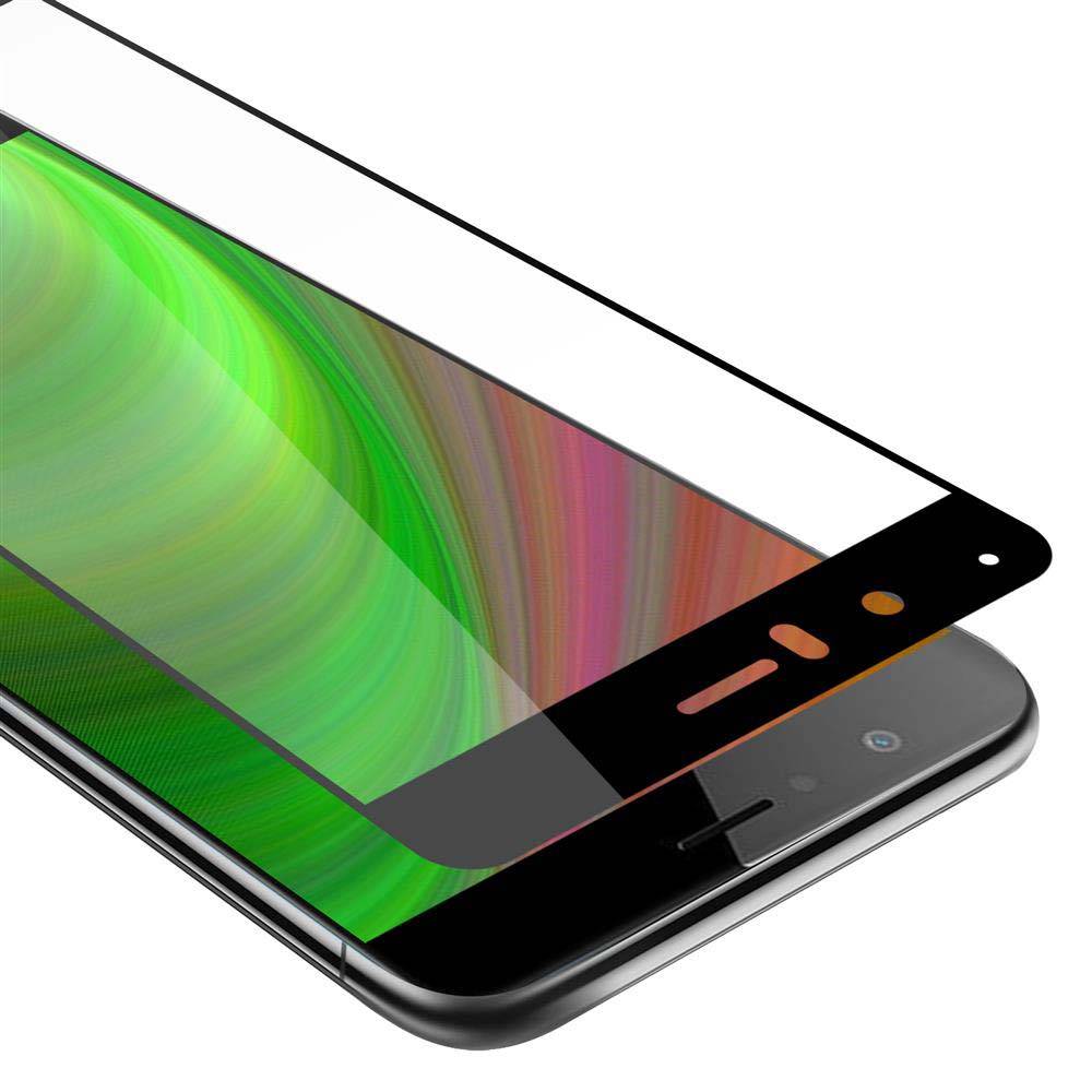 Cadorabo Panzerfolie für Honor V8 Schutzfolie in Schwarz Vollbild Folie Tempered Display Schutzglas