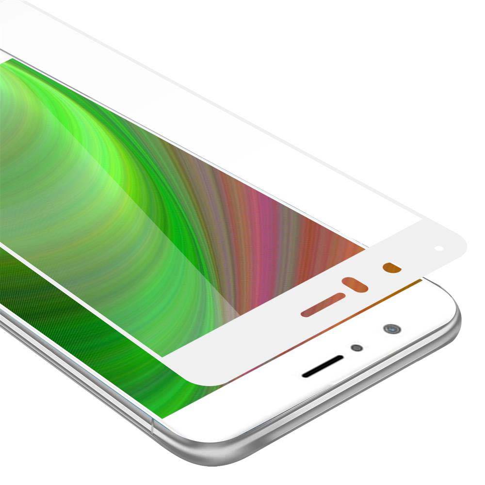 Cadorabo Panzerfolie für Honor V8 Schutzfolie in Weiß Vollbild Folie Tempered Display Schutzglas
