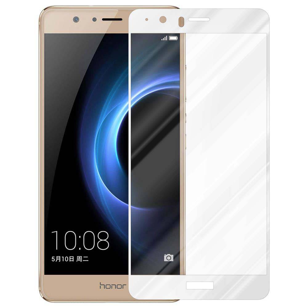 Cadorabo Panzerfolie für Honor V8 Schutzfolie in Weiß Vollbild Folie Tempered Display Schutzglas