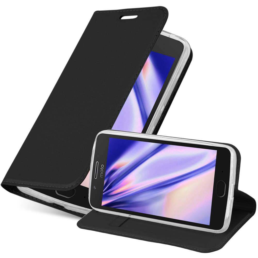 Cadorabo Handyhülle für Motorola MOTO G5 Schutz Hülle in Schwarz Cover Etui Book Case Booklet