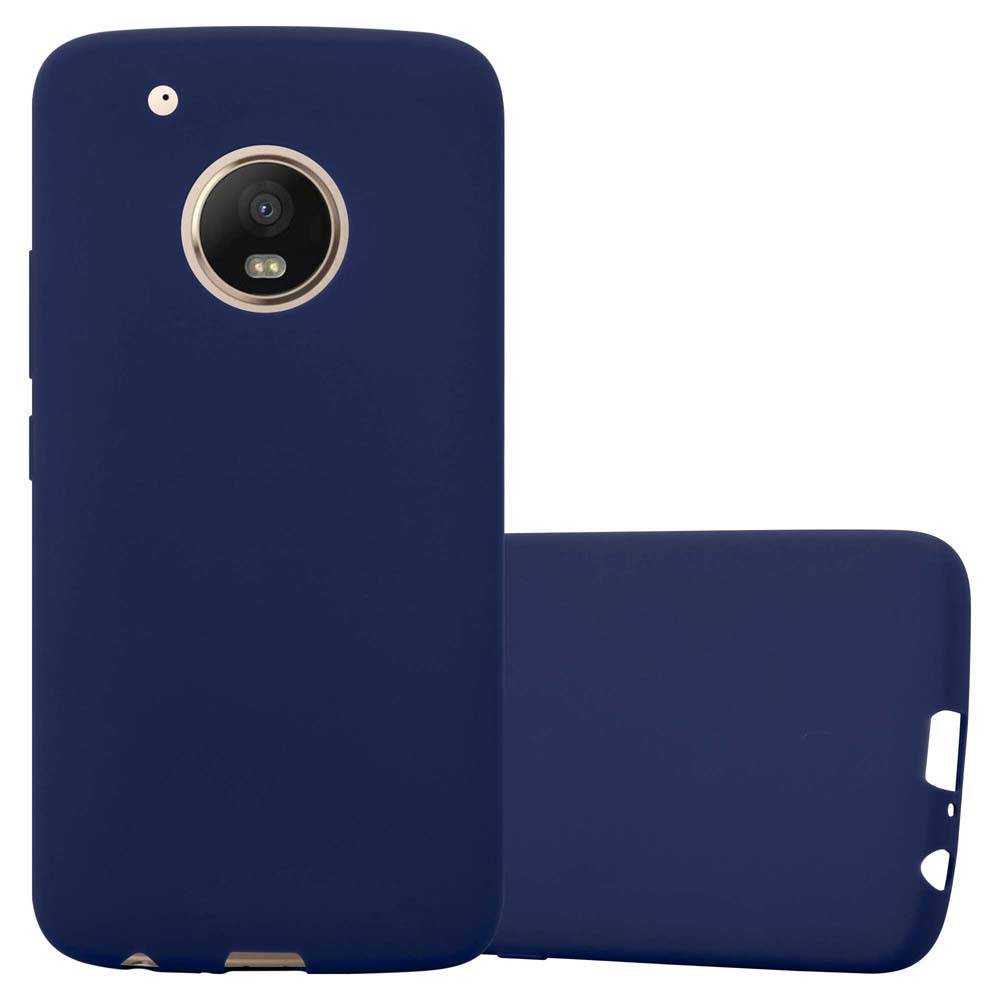 Cadorabo Hülle für Motorola MOTO G5 PLUS Schutzhülle in Blau Handyhülle TPU Silikon Etui Case Cover