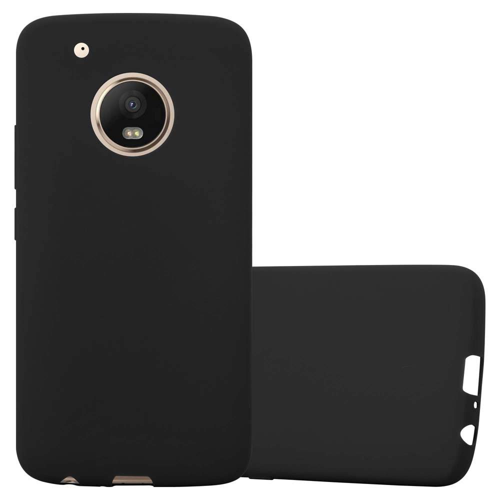 Cadorabo Hülle für Motorola MOTO G5 PLUS Schutzhülle in Schwarz Handyhülle TPU Silikon Etui Case Cover