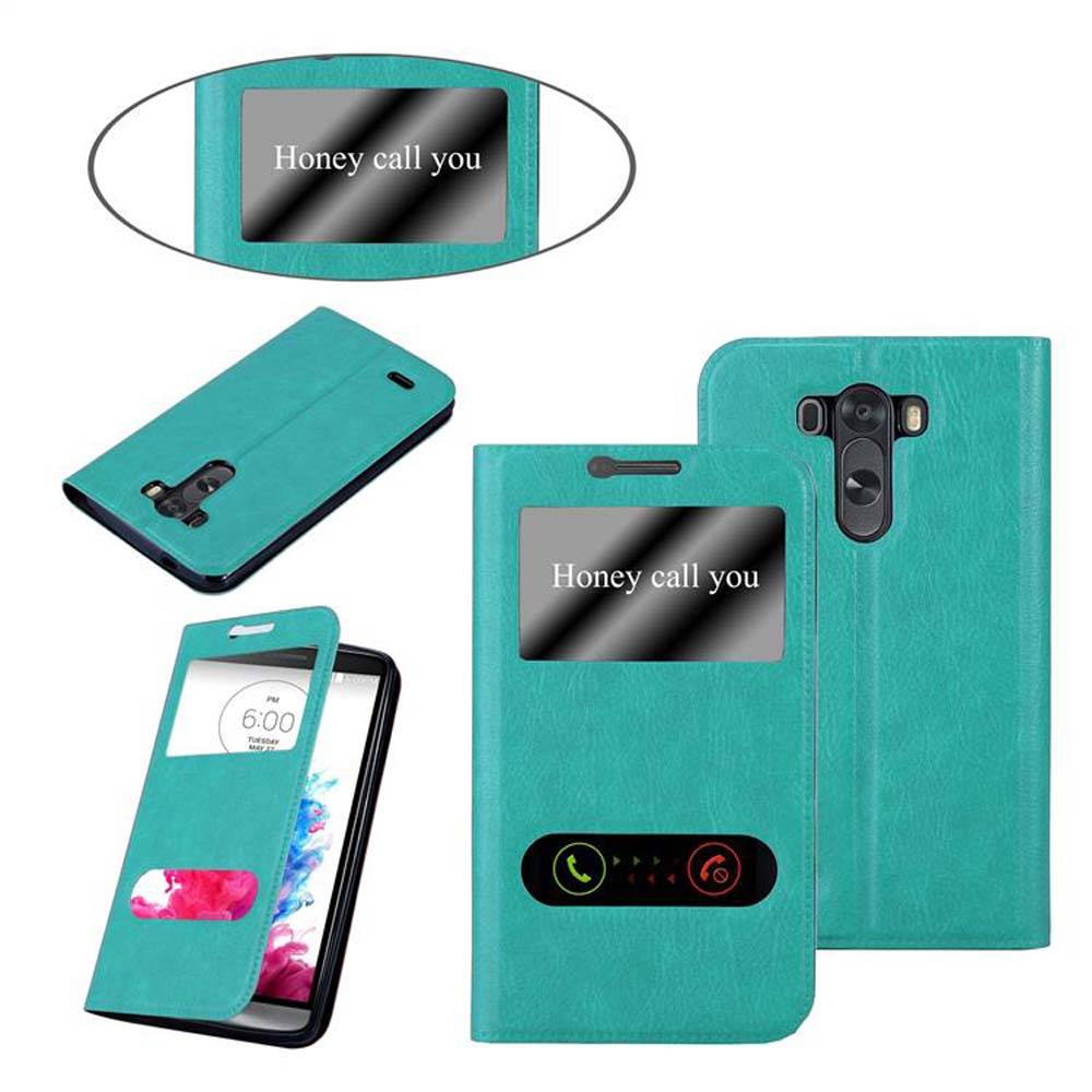 Cadorabo Schutzhülle für LG G3 Hülle in Türkis Handyhülle Book Case Cover Etui