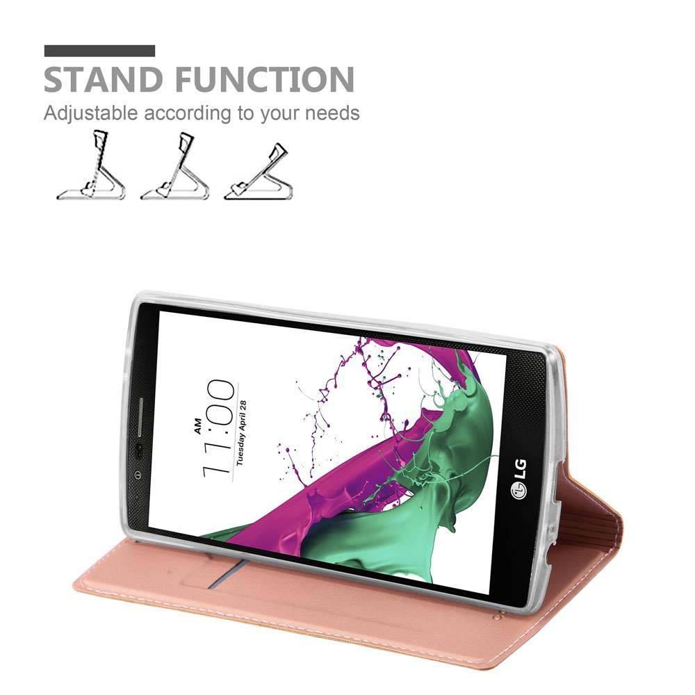 Cadorabo Handyhülle für LG G4 / G4 PLUS Schutz Hülle in Rosa Cover Etui Book Case Booklet