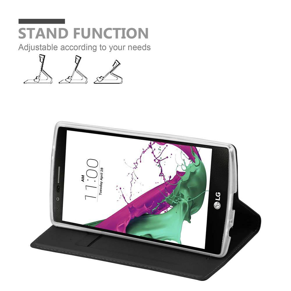Cadorabo Handyhülle für LG G4 / G4 PLUS Schutz Hülle in Schwarz Cover Etui Book Case Booklet