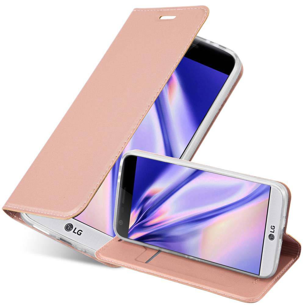 Cadorabo Handyhülle für LG G5 Schutz Hülle in Rosa Cover Etui Book Case Booklet