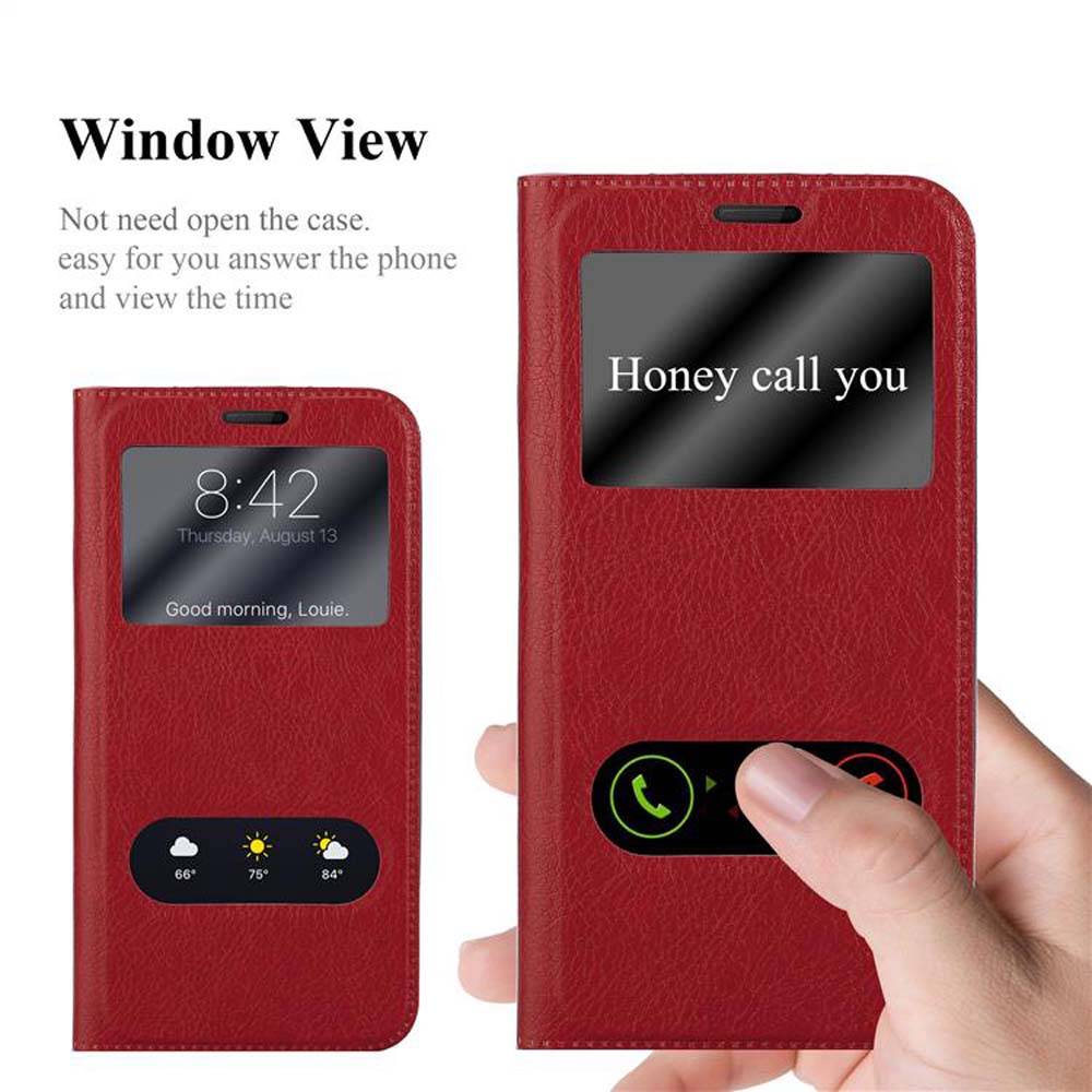 Cadorabo Schutzhülle für LG G5 Hülle in Rot Handyhülle Book Case Cover Etui