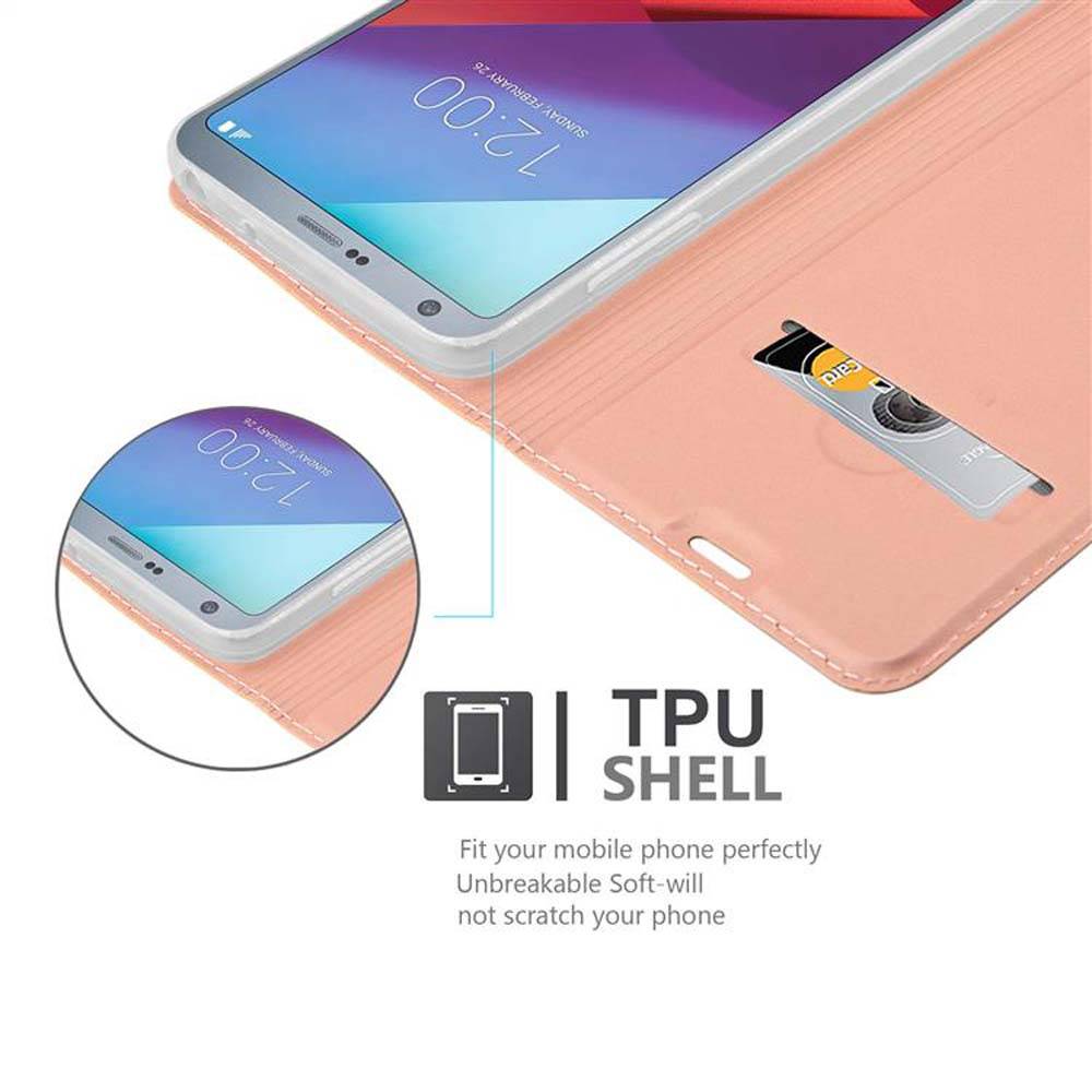 Cadorabo Handyhülle für LG G6 Schutz Hülle in Rosa Cover Etui Book Case Booklet