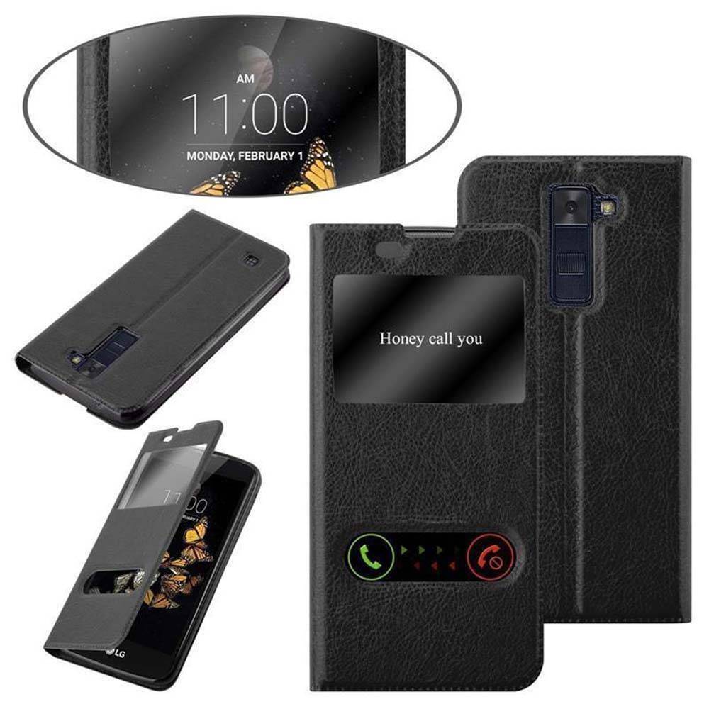 Cadorabo Schutzhülle für LG K8 2016 Hülle in Schwarz Handyhülle Book Case Cover Etui
