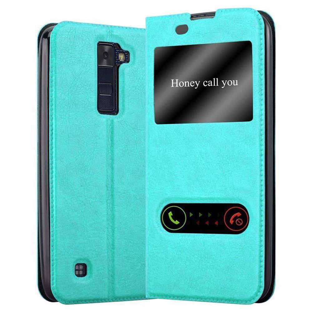 Cadorabo Schutzhülle für LG K8 2016 Hülle in Türkis Handyhülle Book Case Cover Etui