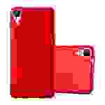 Cadorabo Schutzhülle für HTC Desire 10 LIFESTYLE / Desire 825 Hülle in Rot Handyhülle TPU Silikon Etui Cover Case