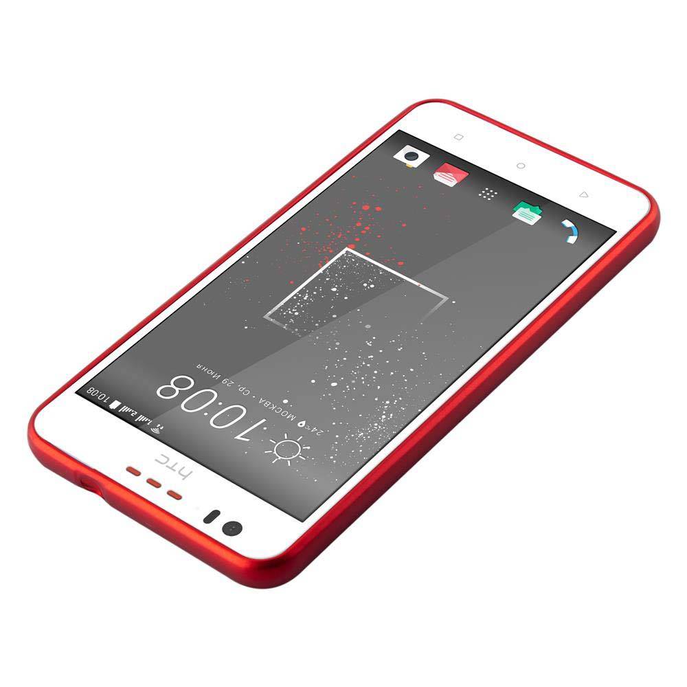Cadorabo Schutzhülle für HTC Desire 10 LIFESTYLE / Desire 825 Hülle in Rot Handyhülle TPU Silikon Etui Cover Case