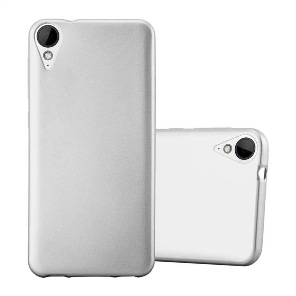 Cadorabo Schutzhülle für HTC Desire 10 LIFESTYLE / Desire 825 Hülle in Silber Handyhülle TPU Silikon Etui Cover Case