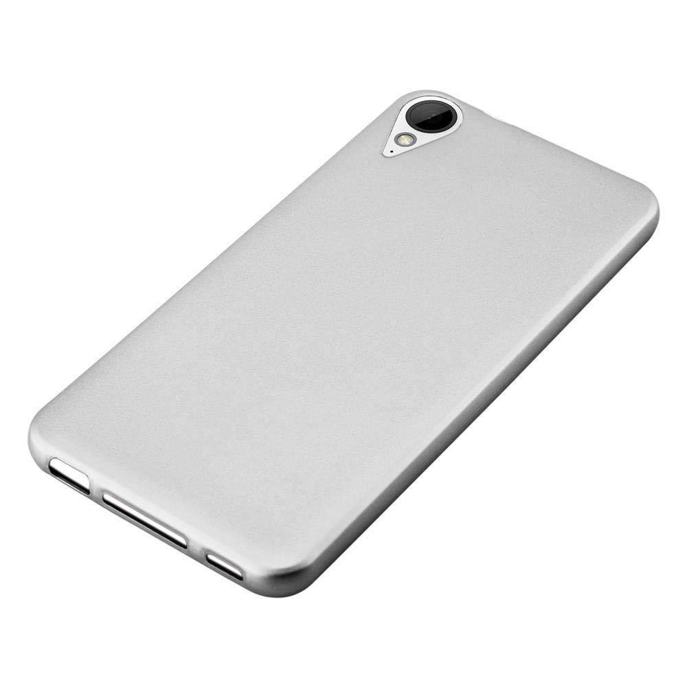 Cadorabo Schutzhülle für HTC Desire 10 LIFESTYLE / Desire 825 Hülle in Silber Handyhülle TPU Silikon Etui Cover Case