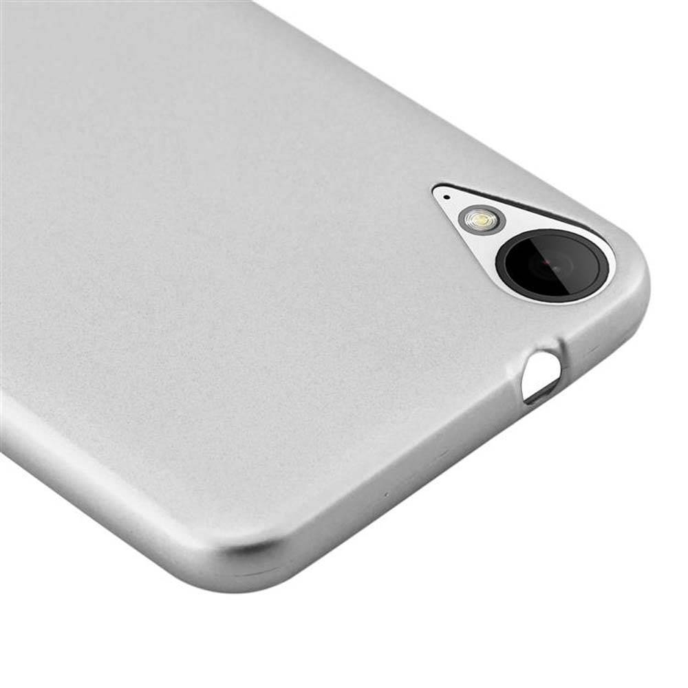 Cadorabo Schutzhülle für HTC Desire 10 LIFESTYLE / Desire 825 Hülle in Silber Handyhülle TPU Silikon Etui Cover Case