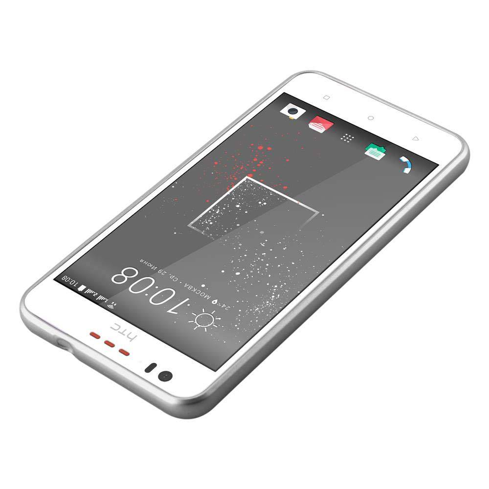 Cadorabo Schutzhülle für HTC Desire 10 LIFESTYLE / Desire 825 Hülle in Silber Handyhülle TPU Silikon Etui Cover Case