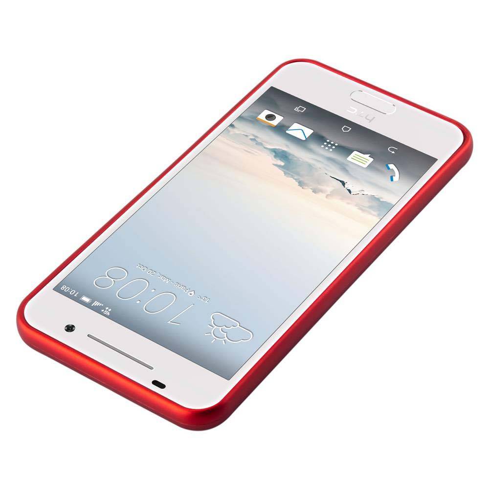 Cadorabo Schutzhülle für HTC ONE A9 Hülle in Rot Handyhülle TPU Silikon Etui Cover Case