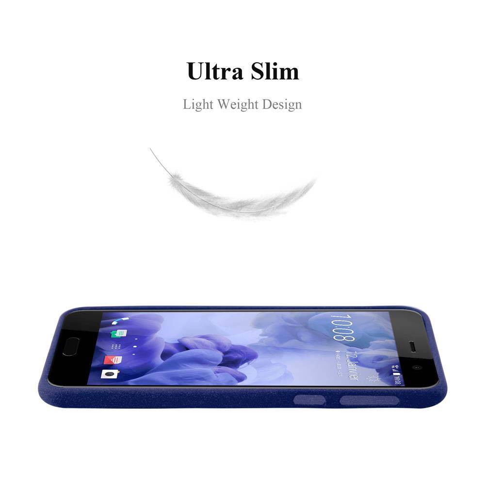 Cadorabo Schutzhülle für HTC U PLAY Hülle in Blau Handyhülle TPU Etui Cover Case