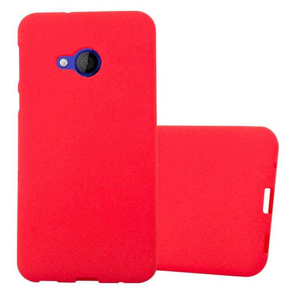 Cadorabo Schutzhülle für HTC U PLAY Hülle in Rot Handyhülle TPU Etui Cover Case