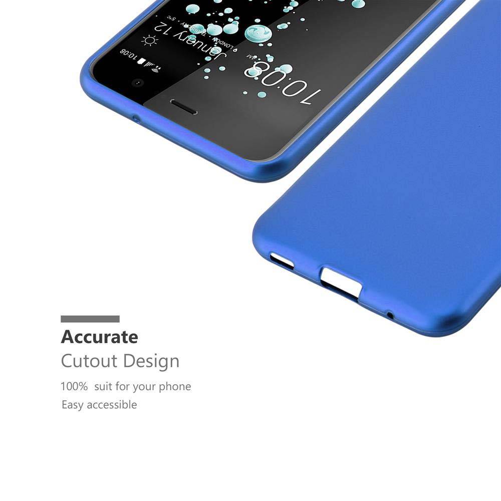 Cadorabo Schutzhülle für HTC U PLAY Hülle in Blau Handyhülle TPU Silikon Etui Cover Case