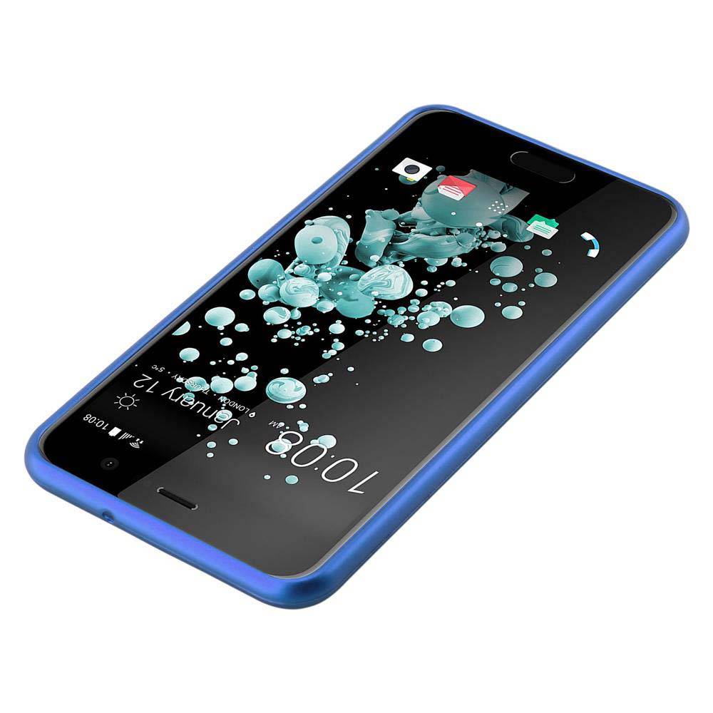 Cadorabo Schutzhülle für HTC U PLAY Hülle in Blau Handyhülle TPU Silikon Etui Cover Case