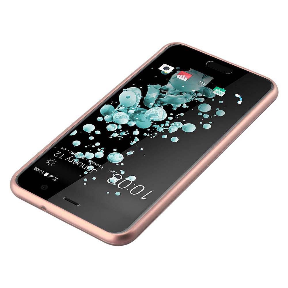 Cadorabo Schutzhülle für HTC U PLAY Hülle in Rosa Handyhülle TPU Silikon Etui Cover Case