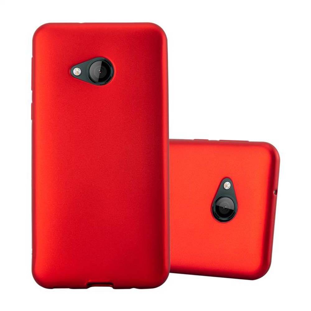 Cadorabo Schutzhülle für HTC U PLAY Hülle in Rot Handyhülle TPU Silikon Etui Cover Case