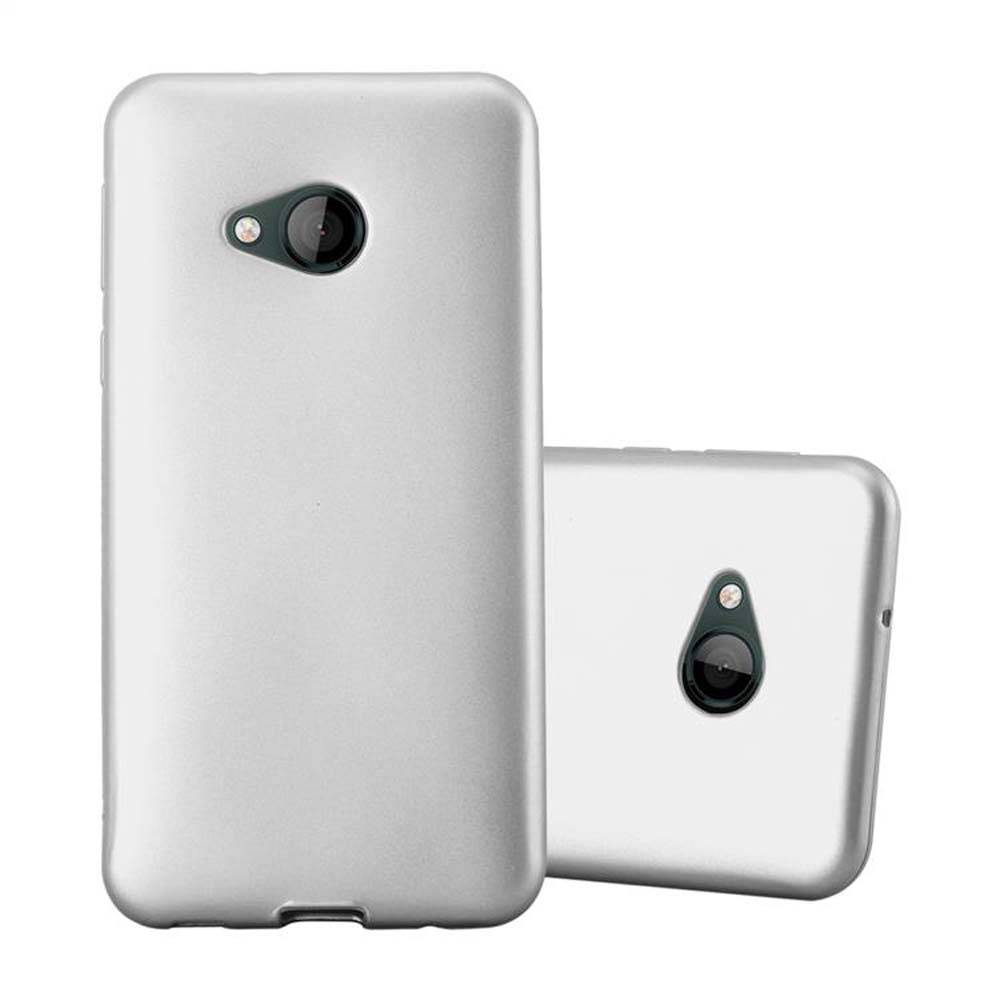 Cadorabo Schutzhülle für HTC U PLAY Hülle in Silber Handyhülle TPU Silikon Etui Cover Case