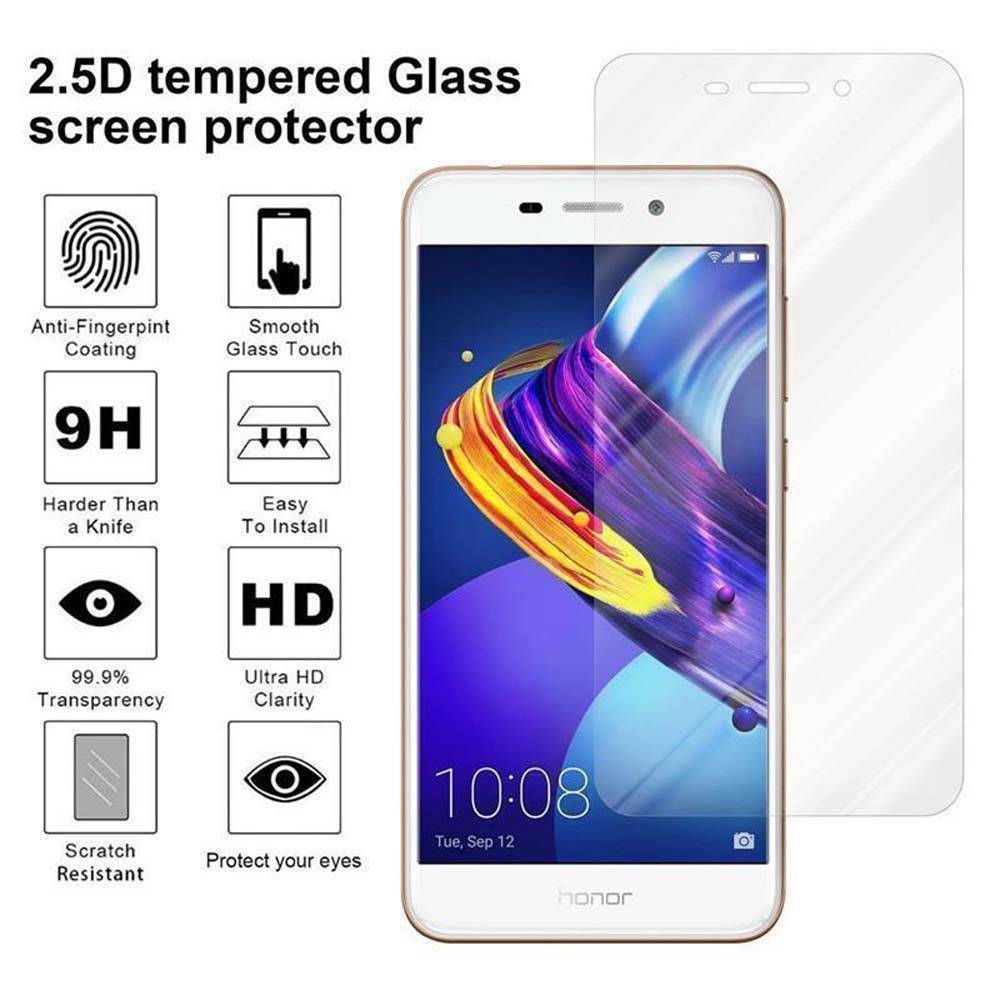 Cadorabo Panzer Folie für Honor 6C Schutzfolie in Transparent Gehärtetes Tempered Display-Schutzglas