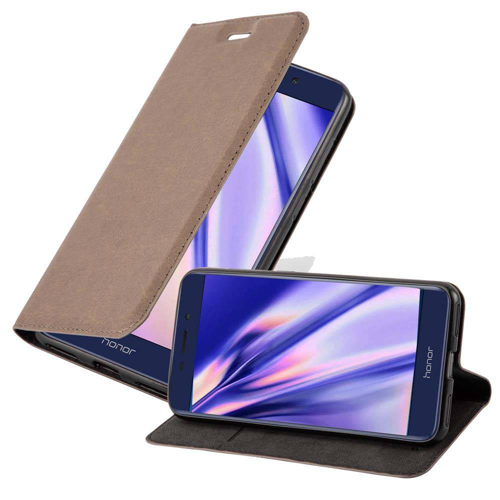 Cadorabo Hülle für Honor 6C PRO Schutz Hülle in Braun Handyhülle Etui Case Cover Magnetverschluss