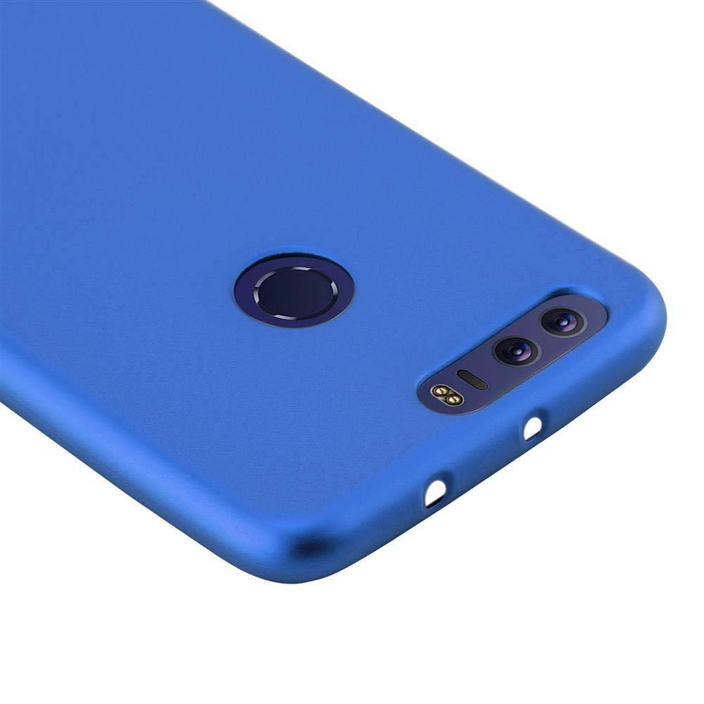 Cadorabo Schutzhülle für Honor 8 / 8 PREMIUM Hülle in Blau Handyhülle TPU Silikon Etui Cover Case