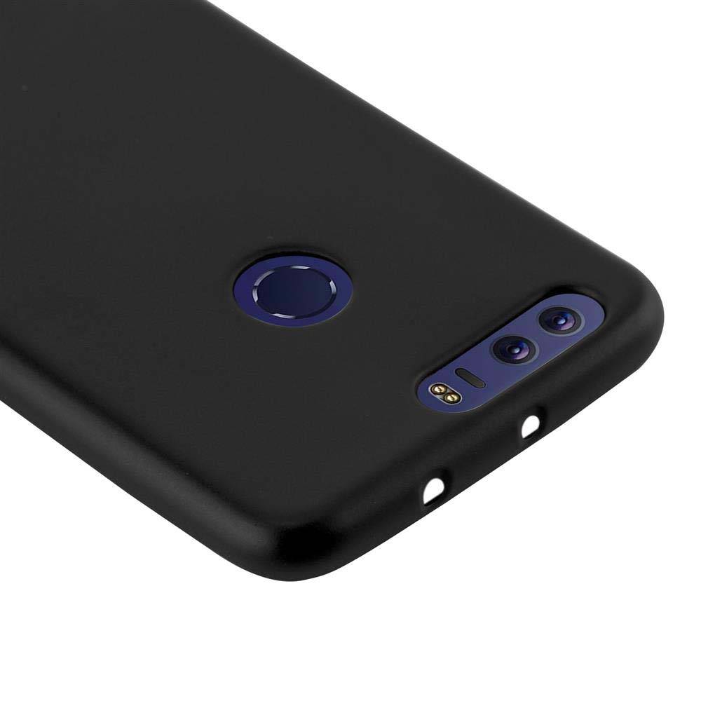 Cadorabo Schutzhülle für Honor 8 / 8 PREMIUM Hülle in Schwarz Handyhülle TPU Silikon Etui Cover Case