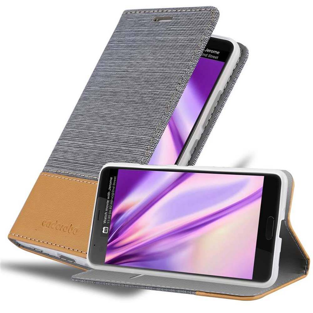 Cadorabo Hülle für HTC U ULTRA Schutzhülle in Grau Handy Hülle Etui Book Case Cover