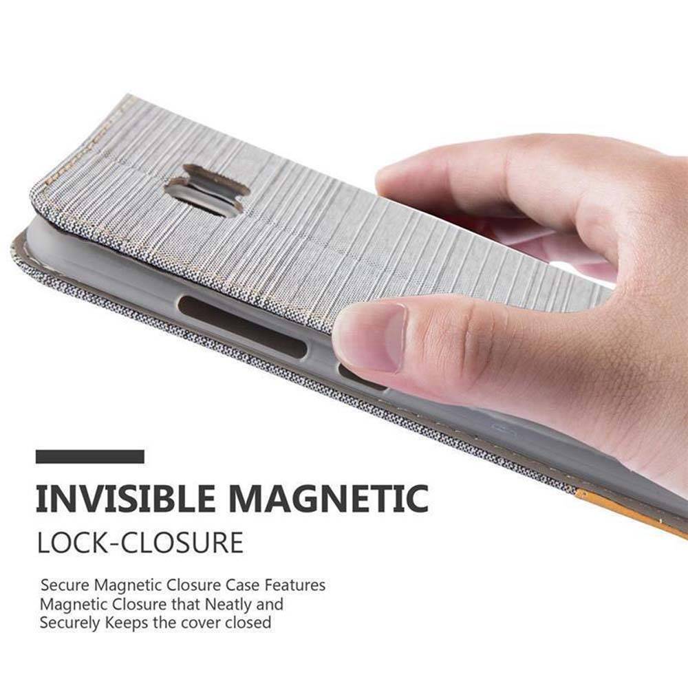 Cadorabo Hülle für HTC U ULTRA Schutzhülle in Grau Handy Hülle Etui Book Case Cover