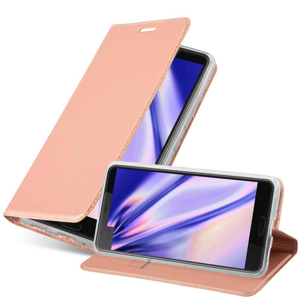 Cadorabo Handyhülle für HTC U ULTRA Schutz Hülle in Rosa Cover Etui Book Case Booklet